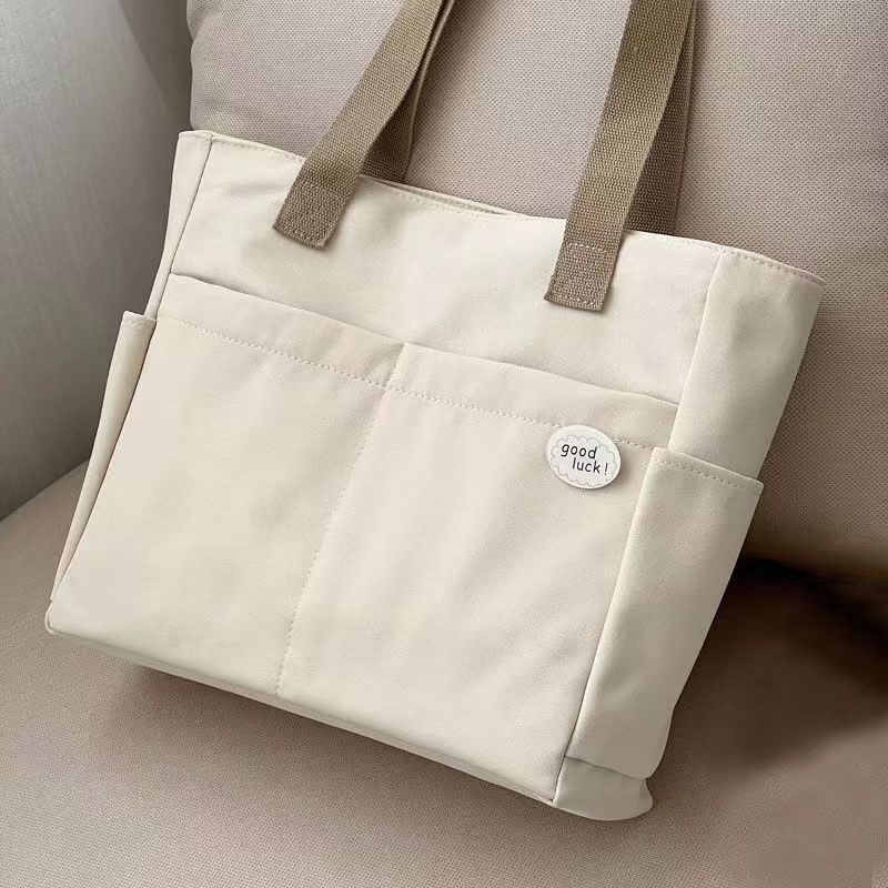 Sacola de Lona Grande Capacidade para Compras de Lazer Feminino Classe 2025 Novos Sacos de Livros de Transporte Manual
